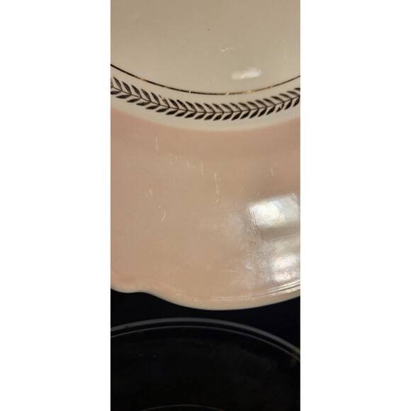 Vintage Limoges Platter Coral Pink Federal 22K Gold Trim…13 3/4” x 11" - Picture 2 of 4